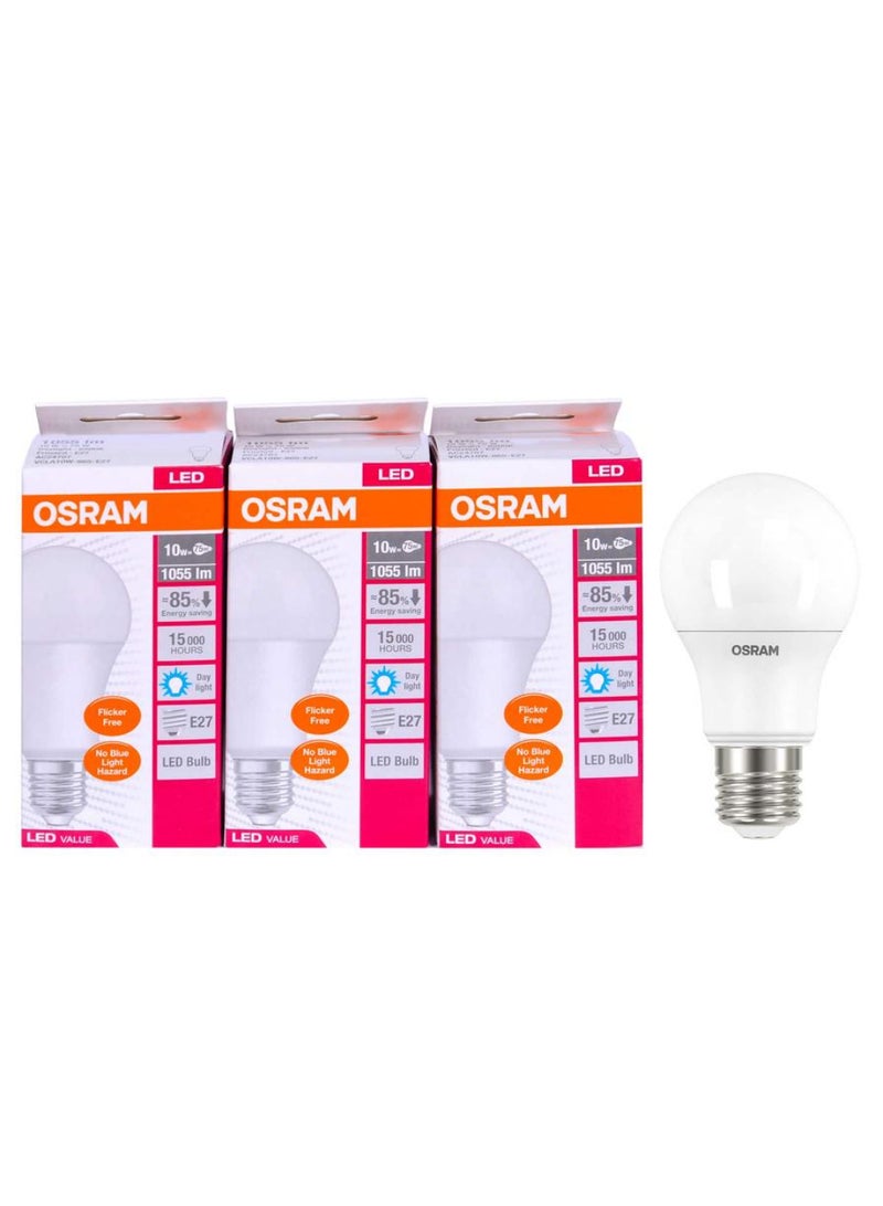 Osram CLS A LED Bulb Pack 10W Day Light 3Pcs