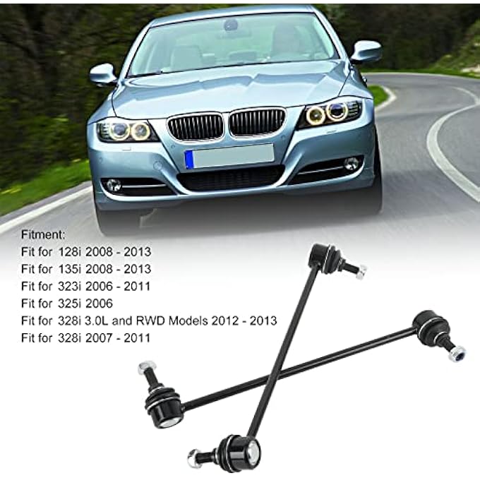 Luocute 2Pcs Front Sway Bar Links K750002 K750003 Stabilizer Suspension Kit For 128I 135I 323I 325I 328I 330I 335D 335I 335Is X1 Z4 Automotive Replacement Sway Bar Link Kits - Image 4