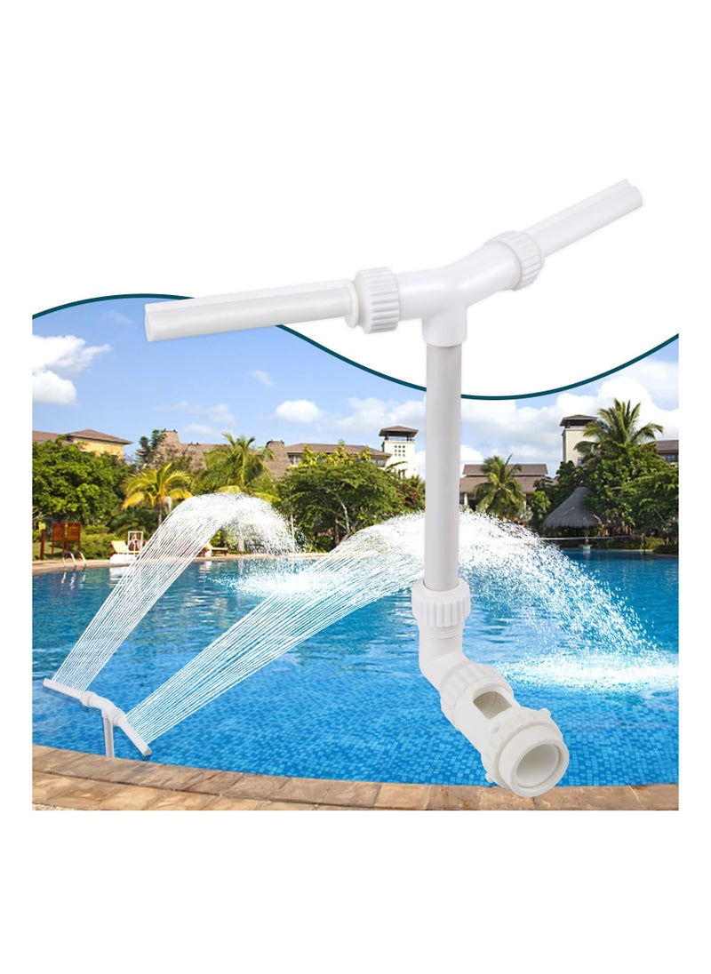 SYOSI Water-Fountain Dual Spray Swimming-Pool-Accessories - Upgrade Above/Inground Waterfall Cooler, Adjustable 2 in 1 Spray Nozzle, High Pressure Pond Aerator, Garden Sprinkle Feature Outdoor Decor  - Image 1