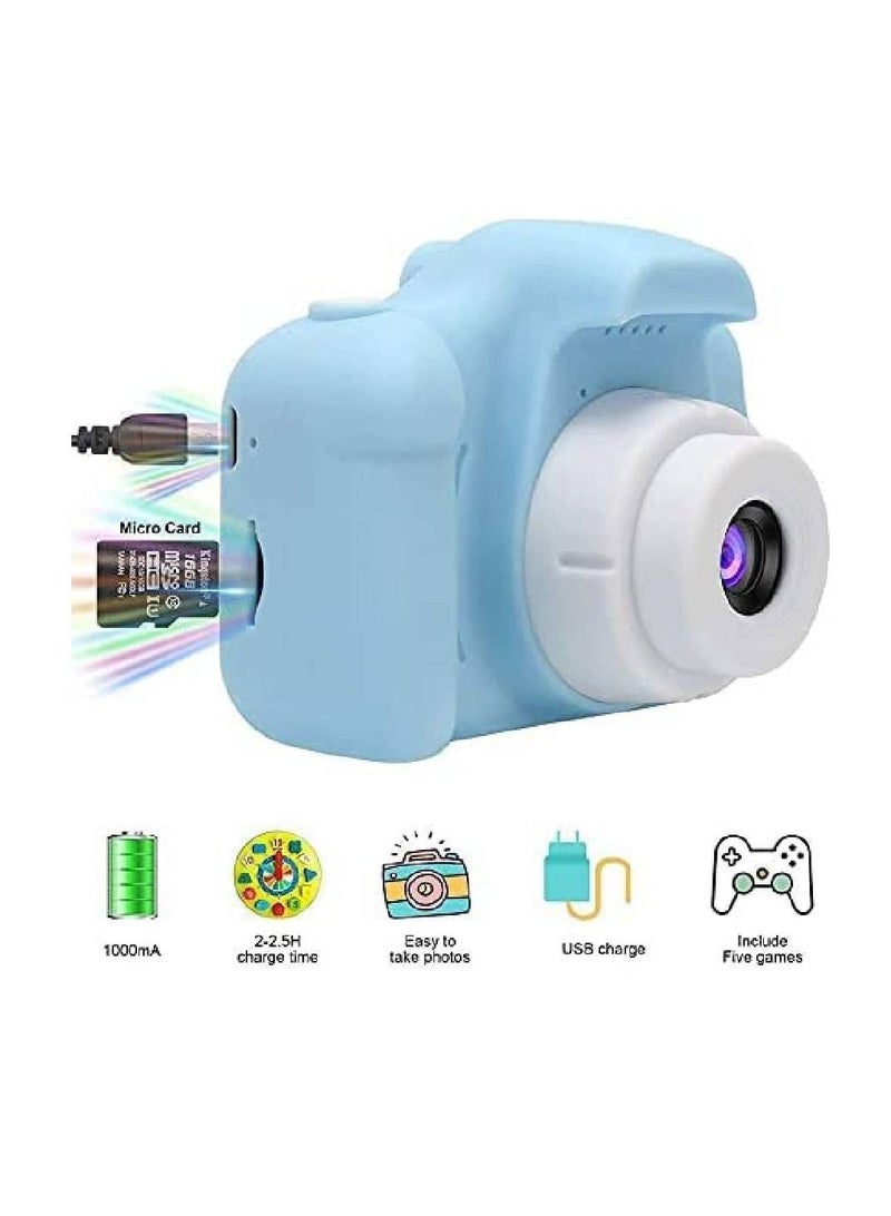 Kid's Digital Video Mini Rechargeable Camera,8MP HD (Blue)  - Image 4