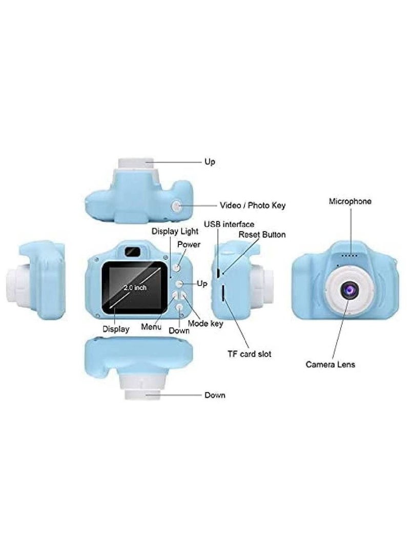 Kid's Digital Video Mini Rechargeable Camera,8MP HD (Blue)  - Image 2