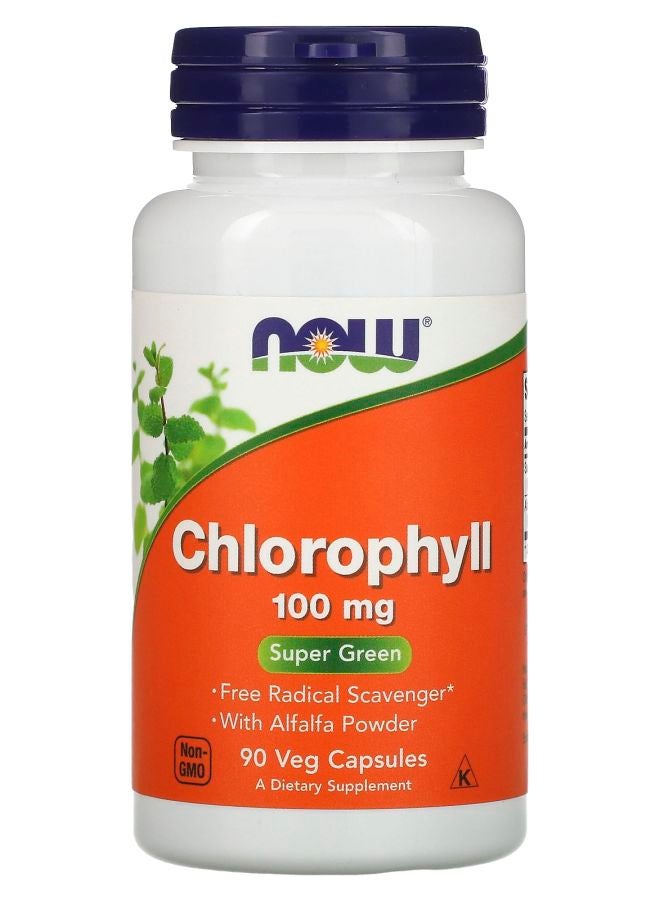 now كلوروفيل 100 ملغ 90 كبسولة نباتية