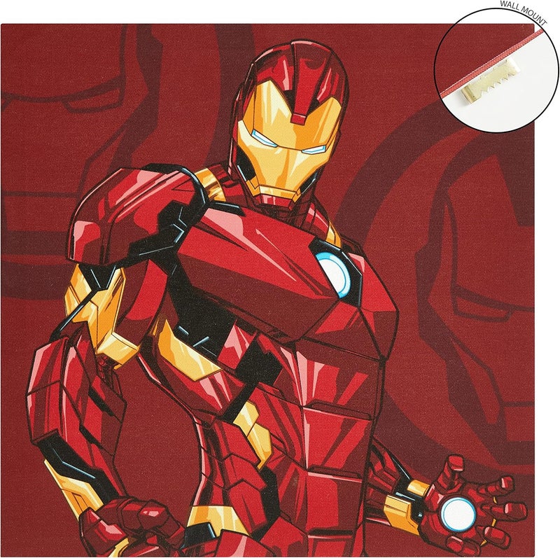 Idea Nuova Marvel Avengers Canvas 4 Pack Wall Art Set, Childrens Wall Hanging Décor, Each Piece 11"x11" - Image 3