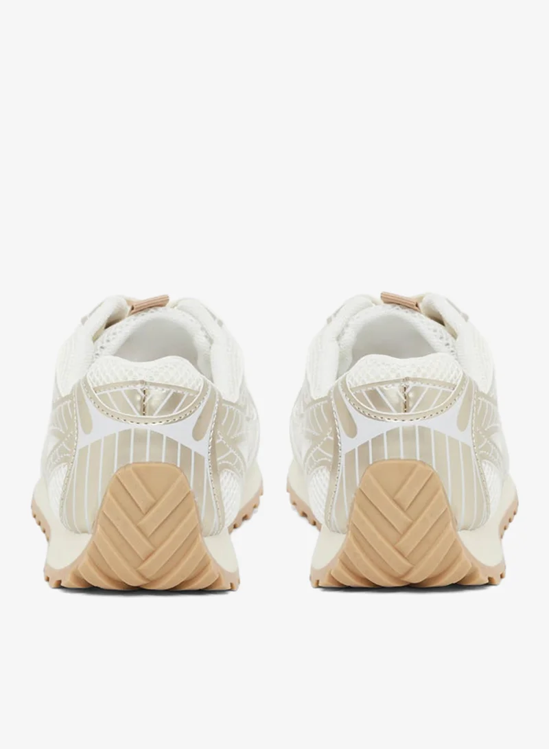 Styli Active Women Textured Metallic Panel Sneakers