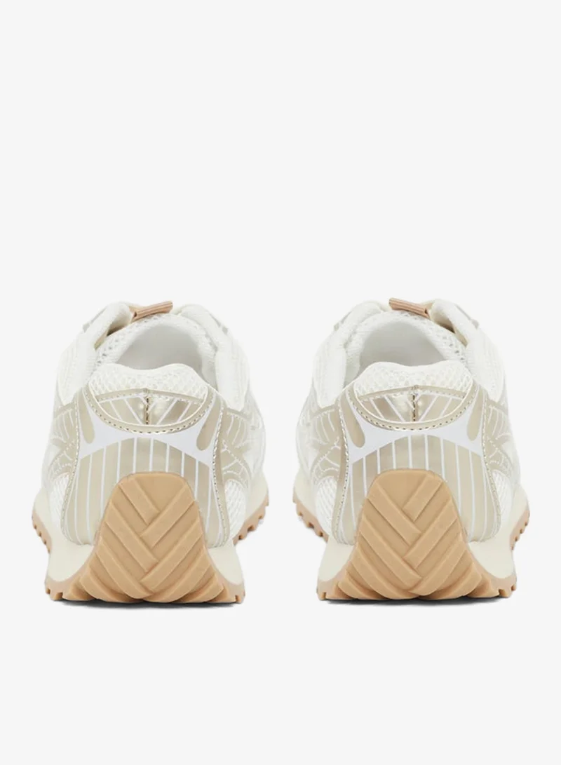 Styli Active  Women Textured Metallic Panel Sneakers for Women | Best Price UAE