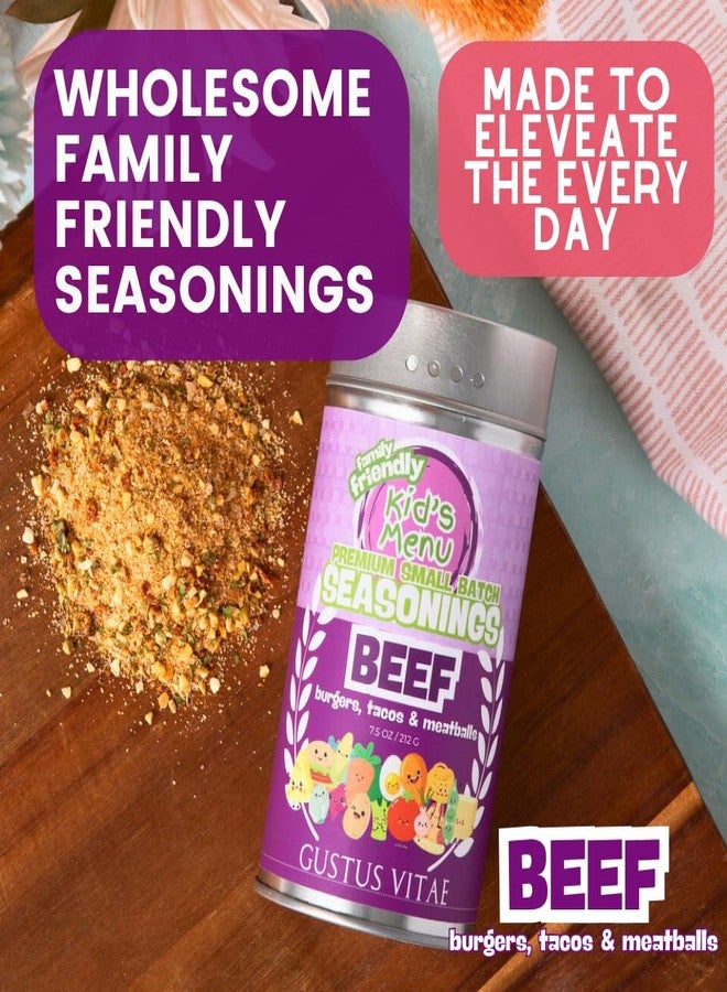GUSTUS VITAE Kid’s Menu: Beef - Burgers, Tacos & Meatballs Seasoning | Hand Made Seasoning | All Natural Spice Blend | No MSG | Lower Sodium | Non GMO | Fun, Savory, Mild Flavor Spice Mix | Picky Eater Approved | Great for Ages 3–11 | Quick & Easy | Family Friendly | Not Spicy | Small Batch | Made in USA | Gustus Vitae - Image 4