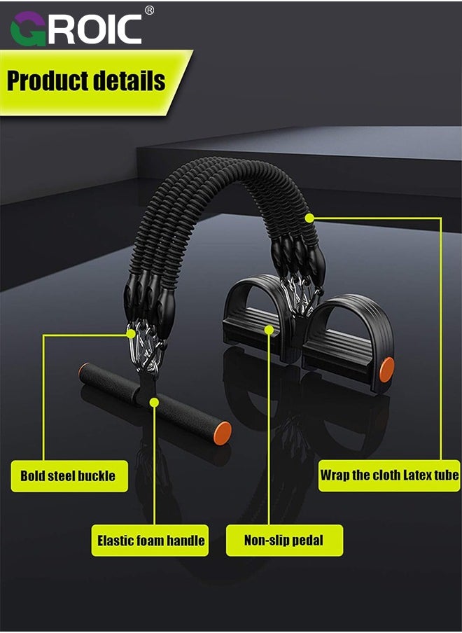 GROIC - 8-In-1 Set Pedal Resistance Band ,Exercise Bands with Handles, Elastic Sit up Pull Rope for Waist,Arm,Leg Training, Multi Function Rope Equipment for Home Fitness - Image 1