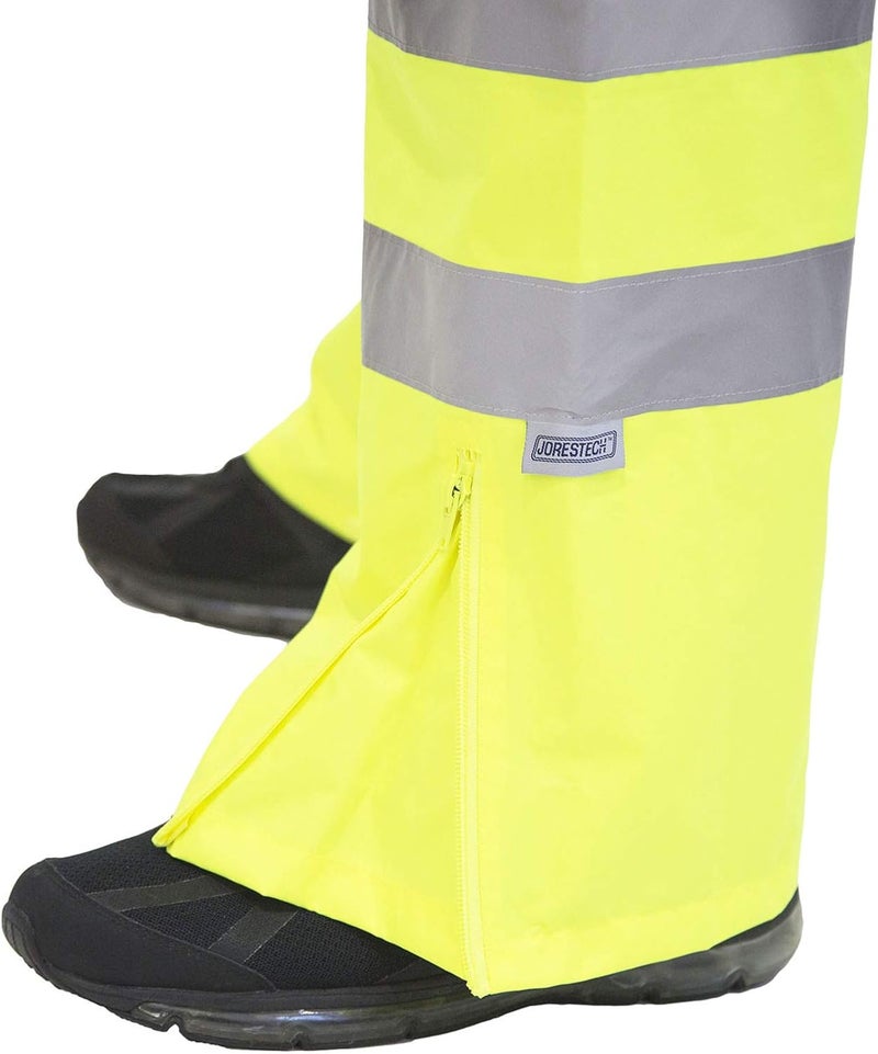 Safety Rain Pants Reflective High Visibility Yellow/Lime ANSI Class E 150D Heavy Duty PANTS-03 (4XL)