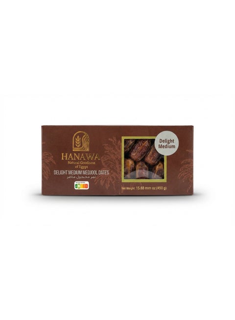 HANAWA Premium Egyptian Medjool Dates 450g – Large, Soft & Tender Dates – Rich Taste, Naturally Delicious – Ideal for Snacking, Gifting & Hospitality