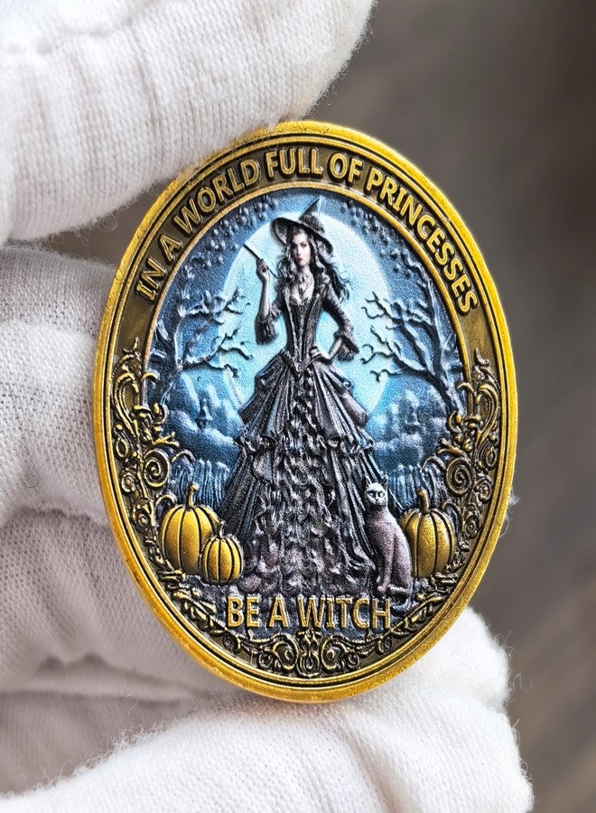 CYOUNG Empowering Witch Challenge Coin - 1.57-inch Motivational Metal Coin with Inspiring Quote & Witch Design, Perfect for Gifting and Personal Reflection - Image 3