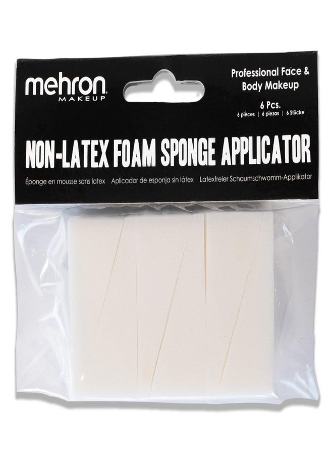 Mehron Makeup Non-Latex Triangular Foam Makeup Sponge Wedge| Professional Special Effects Applicator, Face & Body Paint, & Beauty Sponges (6 Pack) - Image 1