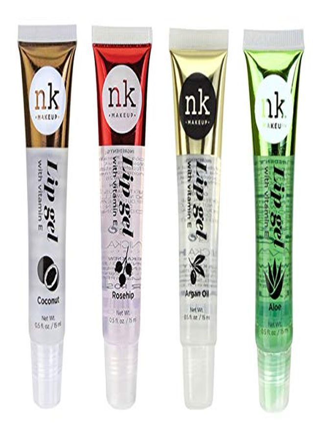 Nicka K New York 4 Pack Nicka K Lip Gel (Coconut, Rosehip, Argan Oil, Aloe)  - Image 1