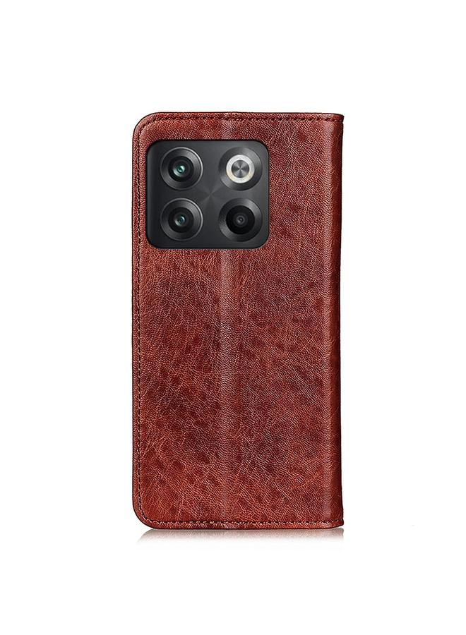 اس-توب جراب هاتف OnePlus Ace Pro / 10T من الجلد المغناطيسي بتصميم حصان مجنون أفقي قابل للطي - Image 3