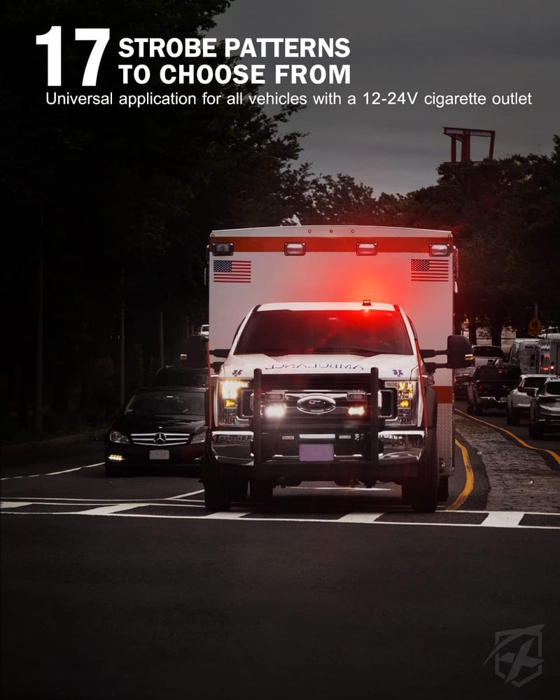 Xprite LED Rotating Beacon Light - Red - Image 5