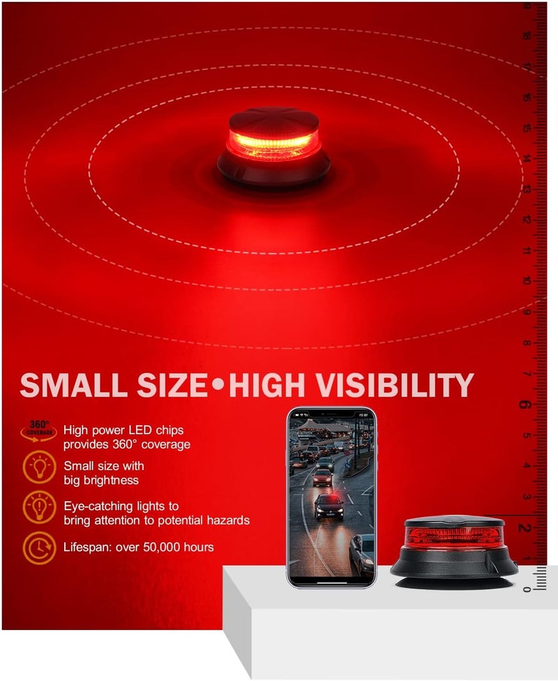 Xprite LED Rotating Beacon Light - Red - Image 2