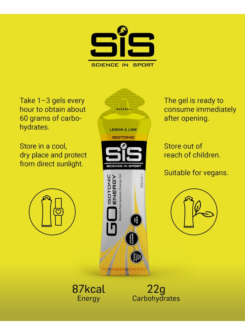 SIS GO Isotonic Energy Gels | Worlds First Isotonic Energy Gel - Trusted Quality Since 1992,Natural Flavours ,Low Suger | Lemon & Lime Flavour | 6 Pack - Image 4