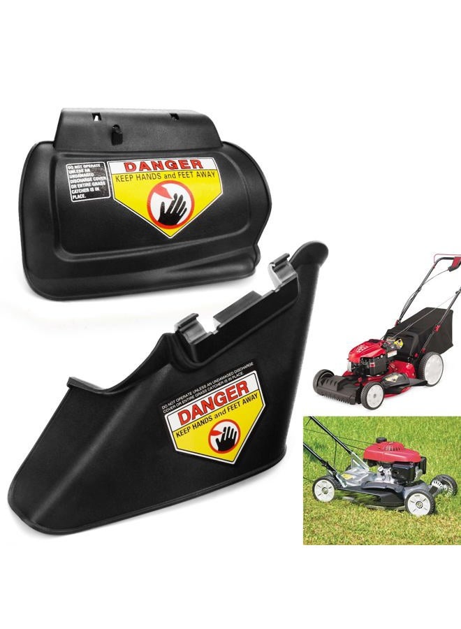 LIZEWEI 731-07486 Side Discharge Chute & 987-02516A Hinged Mulching Plug Assembly Compatible with Troy-Bilt Columbia, Craftsman, Huskee and MTD 11A, 12A Series Lawn Mower with 21" Deck - Image 1