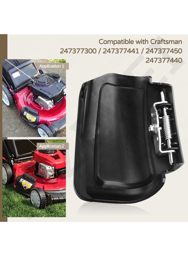 LIZEWEI 731-07486 Side Discharge Chute & 987-02516A Hinged Mulching Plug Assembly Compatible with Troy-Bilt Columbia, Craftsman, Huskee and MTD 11A, 12A Series Lawn Mower with 21" Deck - Image 5