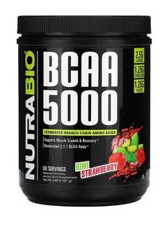 NutraBio BCAA 5000 Kiwi Strawberry 0.88 lb 401 g  - Image 1