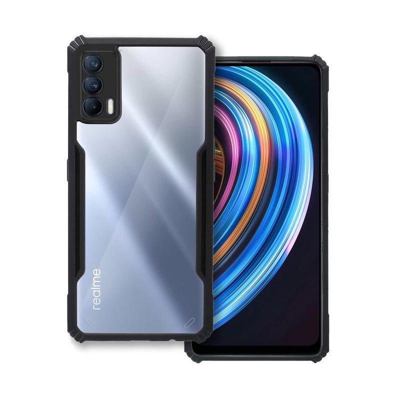 Plus 360 Degree Protection Black Border Back Cover for Realme X7 5G - Black - Image 5