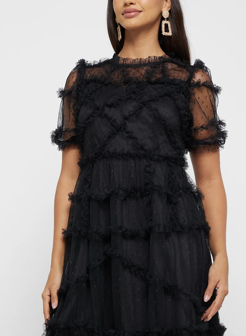 Ella Limited Edition Tiered Tulle Midi Dress