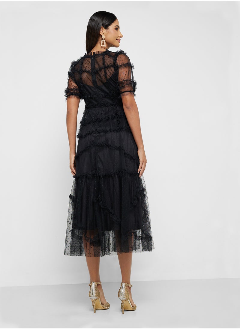 Ella Limited Edition Tiered Tulle Midi Dress  - Image 2