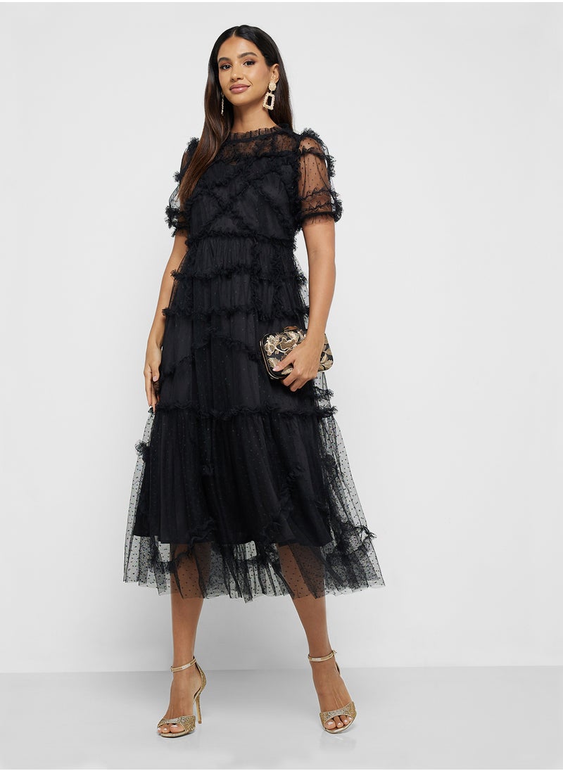 Ella Limited Edition Tiered Tulle Midi Dress  - Image 1