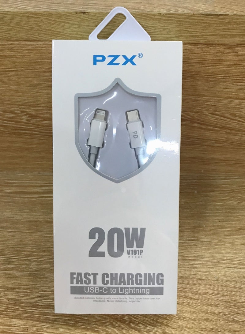 PZX 20W Fast Charging Type C to Lightning Cable - Image 1
