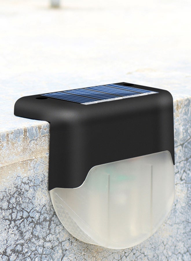 NIBEMINENT 6-Piece Solar Energy Fence Stair Lamp Set Black/White/Blue - Image 4