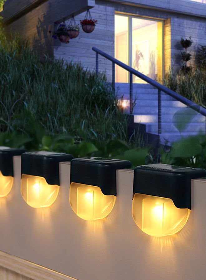 NIBEMINENT 6-Piece Solar Energy Fence Stair Lamp Set Black/White/Blue - Image 3