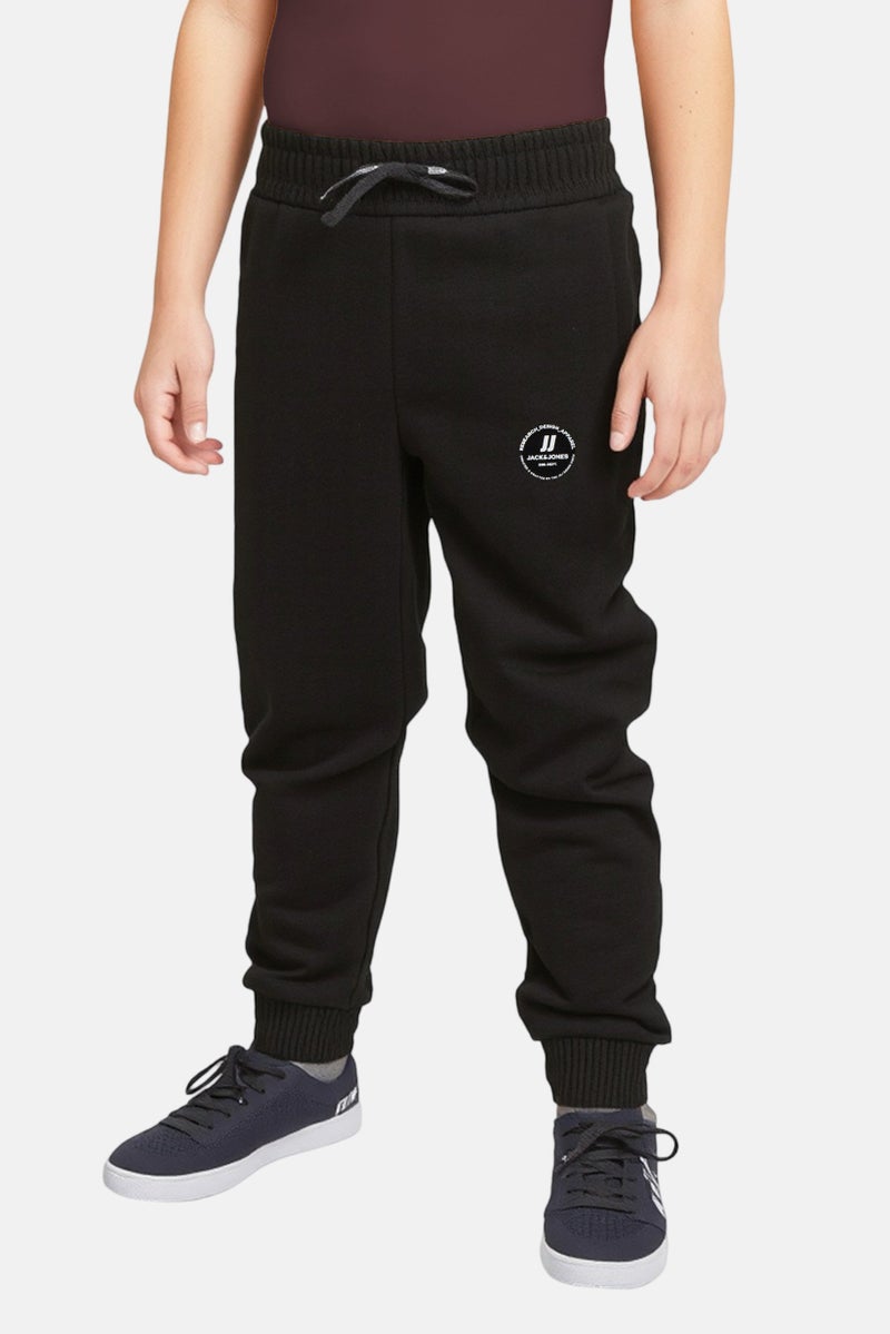JACK & JONES Toddlers Boy Brand Logo Sweatpants, Black - Image 1