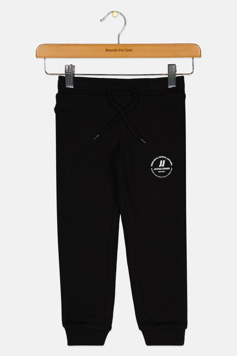 JACK & JONES Toddlers Boy Brand Logo Sweatpants, Black - Image 2