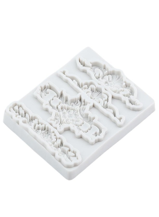 MYPRACS Baroque Silicone Molds Curlicues Scroll Lace Fondant Mold Relief Flower Lace Mold For Cake Decorating Cupcake Topper Candy Chocolate Polymer Clay Gum Paste - Image 4