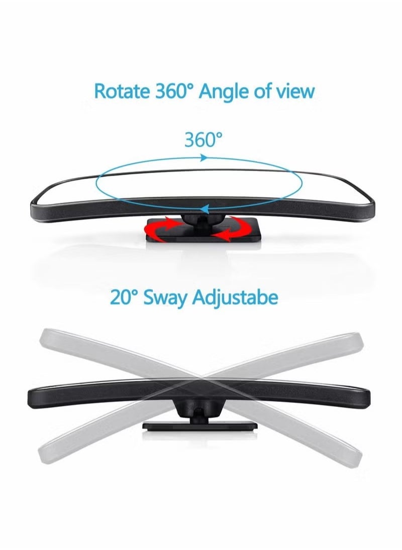 3R Blind Spot Mirror Rectangular, HD Glass Convex Lens Frameless Adjustable Blind Spot Mirror  - Image 3