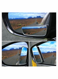 3R Blind Spot Mirror Rectangular, HD Glass Convex Lens Frameless Adjustable Blind Spot Mirror  - Image 2