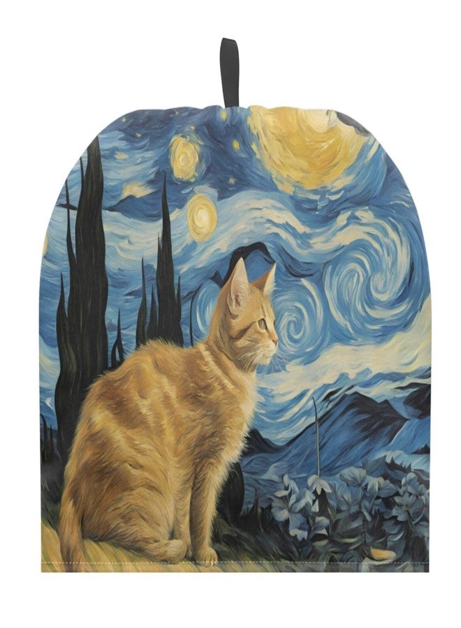 Drnuikhe Van Gogh Starry Night Cat Lovers Artistic Painting Graphic Tea Cosy for Teapot Large Tea Cozy for Teapot British Tea Cozies for Party Wadding Tea Cosy Covers - Image 1