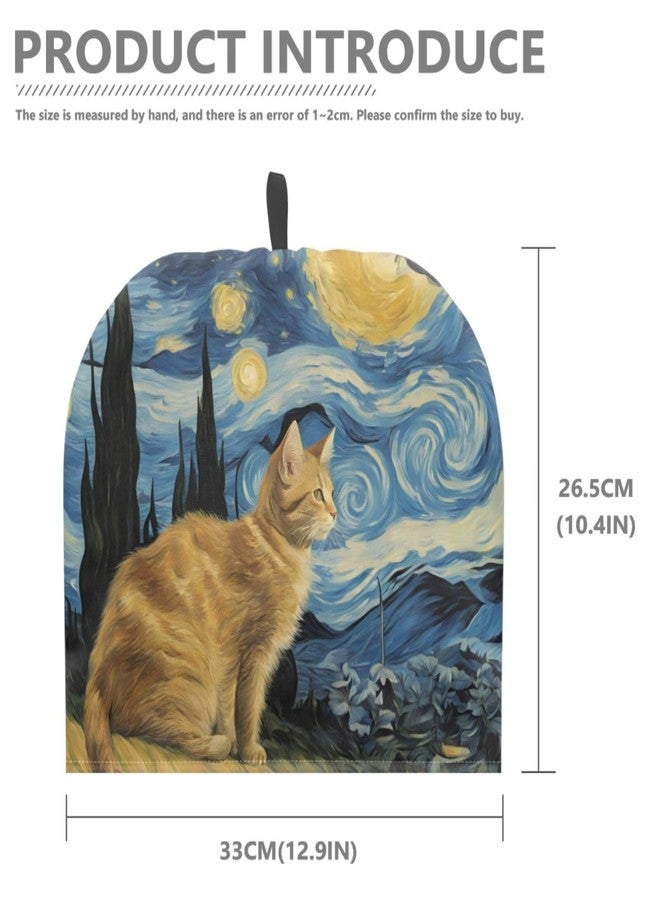 Drnuikhe Van Gogh Starry Night Cat Lovers Artistic Painting Graphic Tea Cosy for Teapot Large Tea Cozy for Teapot British Tea Cozies for Party Wadding Tea Cosy Covers - Image 5