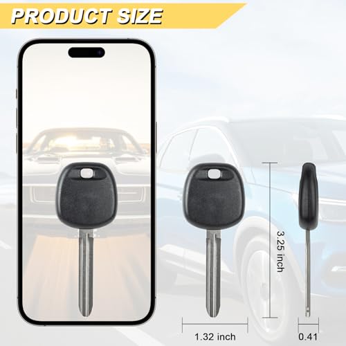 Vurkcy 4D-67 TOY44D-PT Chip Transponder Ignition Car Key Replacement for 2003-2010 Toyota 4Runner Camry Corolla Highlander Rav4 Sienna Tacoma Tundra Scion, New Uncut, Locksmith Required - Image 4