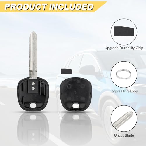 Vurkcy 4D-67 TOY44D-PT Chip Transponder Ignition Car Key Replacement for 2003-2010 Toyota 4Runner Camry Corolla Highlander Rav4 Sienna Tacoma Tundra Scion, New Uncut, Locksmith Required - Image 5