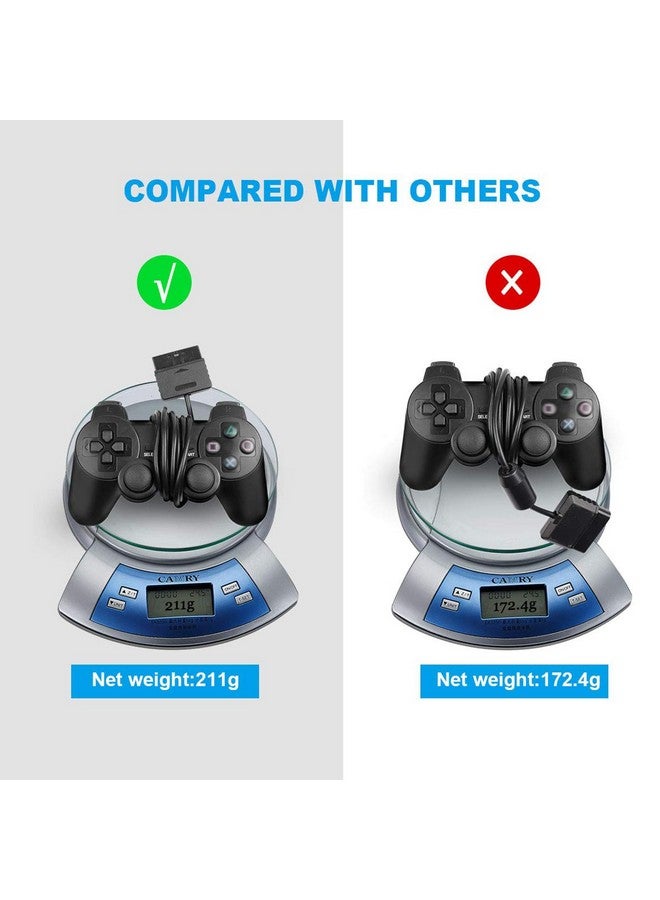 Wired Gaming Controller For Ps2 Console, Double Shock Vibration Video Game Controller Compatible With Ps2, Joystick Gamepad With 1.8M Cable