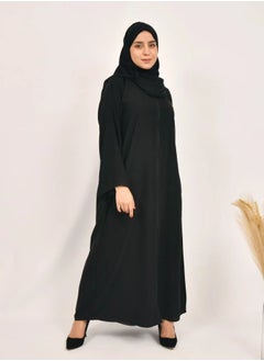 Black alpha H abaya with zipper on abaya - pzsku/ZBC47767FA6B953BD0E67Z/45/_/1728726063/08ae2aba-37b6-4664-adbf-2b4512eec47c