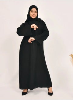 Black alpha H abaya with zipper on abaya - pzsku/ZBC47767FA6B953BD0E67Z/45/_/1728726073/53e4e6cf-4957-4996-ace7-802d4c605eac