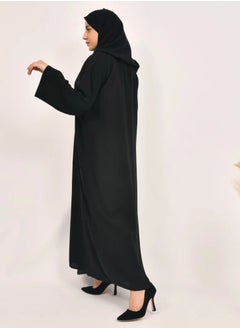 Black alpha H abaya with zipper on abaya - pzsku/ZBC47767FA6B953BD0E67Z/45/_/1728726094/cb2f1e32-cdad-4afe-8ae3-8876f92a23ae