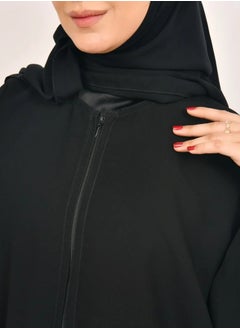 Black alpha H abaya with zipper on abaya - pzsku/ZBC47767FA6B953BD0E67Z/45/_/1728726124/11f64a0a-4283-4a86-b32a-24b39d159de8