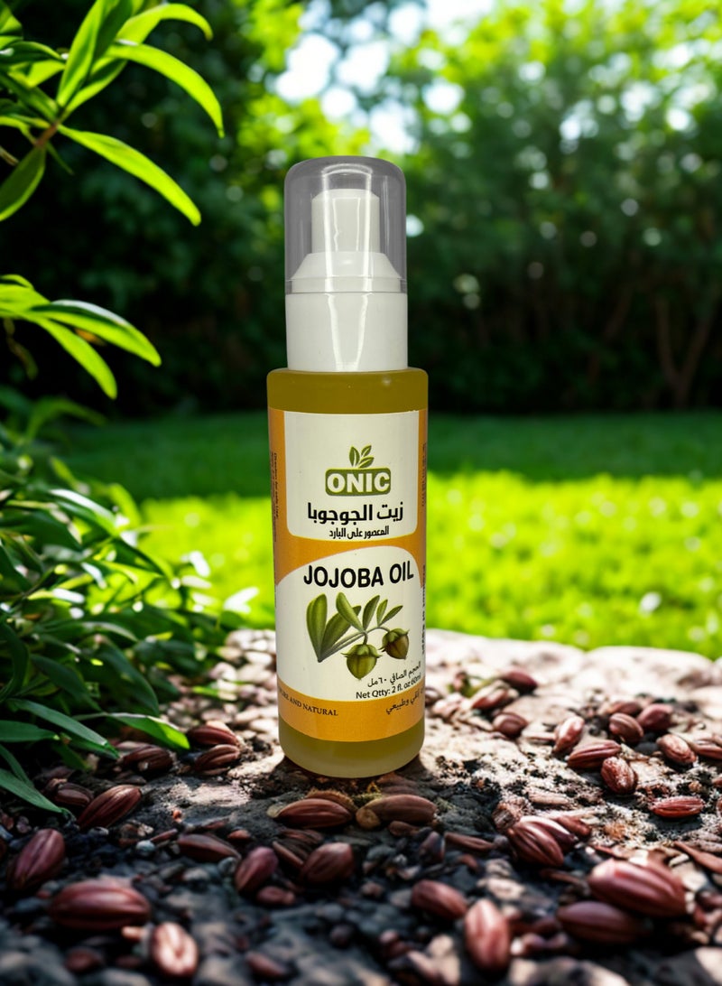 ONIC Jojoba Oil from ONIC – 100% Natural for Moisturizing Skin and Hair Can be used as an oil for the face, body, and scalp | Ideal for sensitive skin | Natural, light, and fast-absorbing | Enhances softness and improves skin elasticity | No additives | 60 ml - Image 3