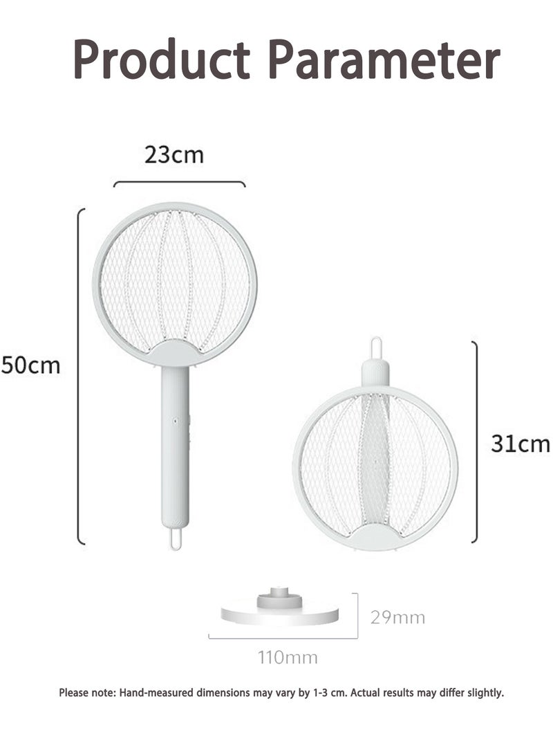 Generic Electric Fly Swatter 3-in-1 Mosquito Zapper with UV Light, 3000V High Voltage Rechargeable Racket, Wall-Mountable & Handheld Insect Killer for Home, Kitchen, Bedroom – Safe for Kids & Pets(White)  - Image 2