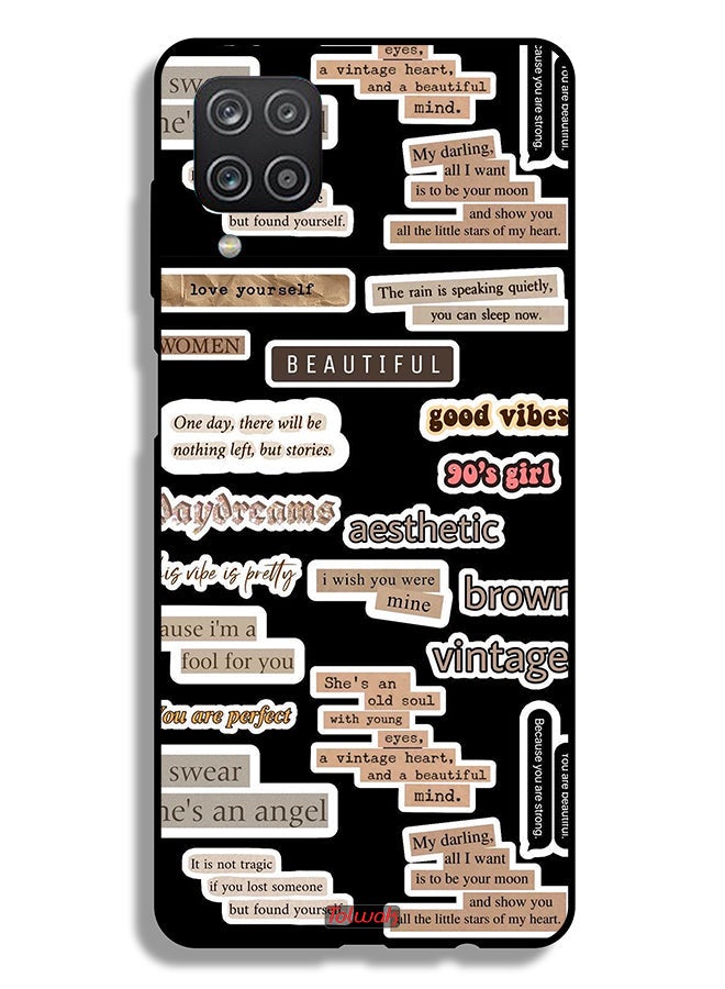 Tolwak غطاء حماية لجهاز سامسونج جالاكسي A12 مع ملصقات اقتباسات جميلة - Image 1