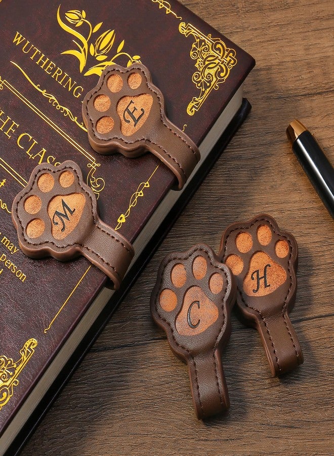 فاصل كتب مغناطيسي من الجلد من إنسيكال، مشبك فاصل كتب مغناطيسي لطيف بأحرف أولى، مشبك فاصل كتب عتيق، هدايا للقراء والأطفال ومحبي الكتب - K - Image 4