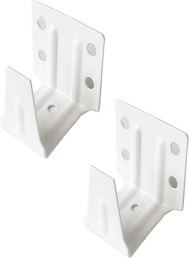 APUXON 2pcs 1inch Center Support Bracket White Color Head Track Holder Bracket for 1" Mini Window Venetian Blinds Headrail with 1"x1"(25x25mm) in Size - Image 1