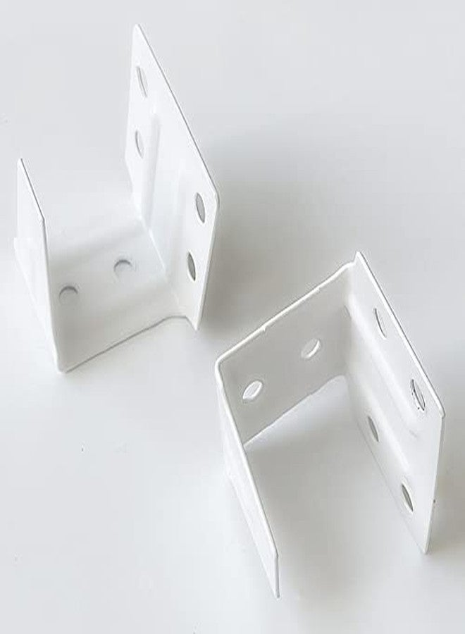 APUXON 2pcs 1inch Center Support Bracket White Color Head Track Holder Bracket for 1" Mini Window Venetian Blinds Headrail with 1"x1"(25x25mm) in Size - Image 4